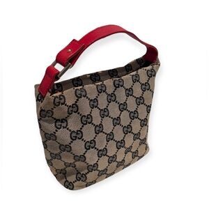 Vintage Gucci GG Canvas Pochette Mini Bag Vanity